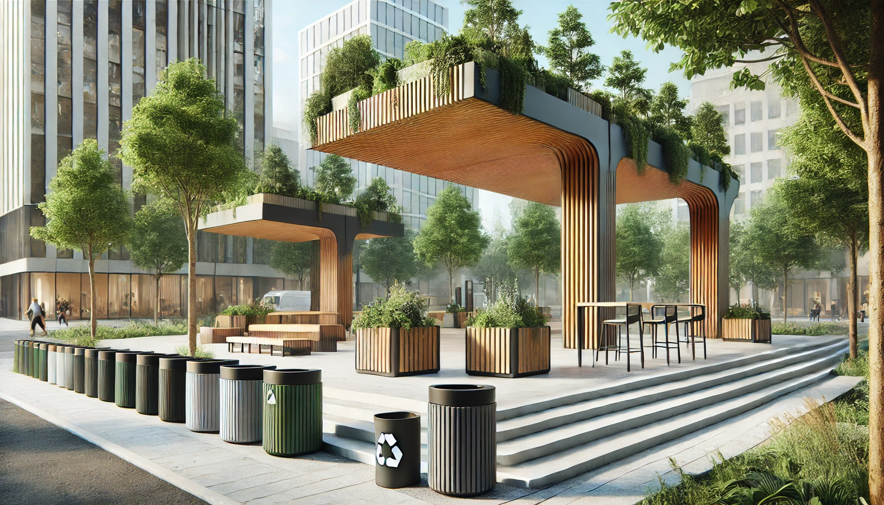 Embellir et aménager la ville grâce au mobilier urbain écologique